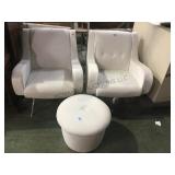 CHAIR WORKS ARM CHAIR SET W / STORAGE OTTOMAN