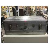 METAL TRUNK , SILK LINED