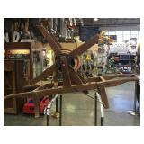 ANTIQUE HOSE REEL W/ FIRE HOSE