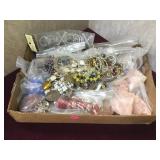 TRAY LOT OF COSTUME JEWELRY, QUARTZ AND MORE