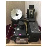 TRAY LOT OF CAMERAS - BROWNIES AND MORE