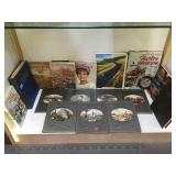 LOT OF CIVIL WAR BOOKS, STAMP BOOK AND MORE