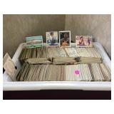 TUB OF ASSORTED SPORTS CARDS