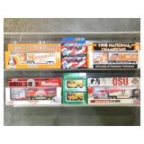 LUCITE CASE W SPORTS THEMED TRUCKS, NIB