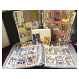 SHELF LOT OF SPORTS CARDS & BINDERS