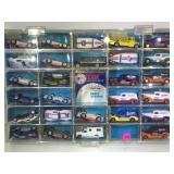 MATCHBOX BASEBALL THEMED CAS IN DISPLAY CASE