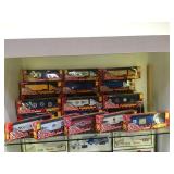 SHELF OF SPORTS THEMED "RACING CHAMPIONS"TRUCKS