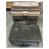 PAIR OF TACKLE BOXES WITH TACKLE