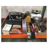 LOT OF KITCHEN ITEMS, BAR MATS & MORE