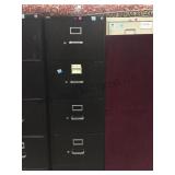 4 DRAWER METAL FILING CABINET W / FOLDERS