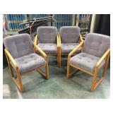 4 PADDED ARM CHAIRS