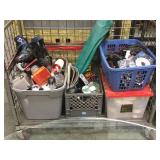 CART LOT OF TOOLS, CAMERA MOVIES, DECOR & MORE