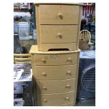 BLONDE 4 DRAWER DRESSER & 2 DRAWER NIGHT STAND