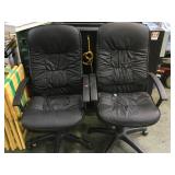 2 BLACK ROLLING OFFICE CHAIRS
