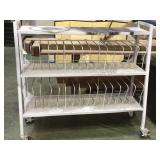 ROLLING METAL RECORD STORAGE SHELF