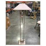 METAL BASED FLOOR LAMP W/GLASS PENDANT