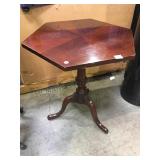 HEXEGON WOODEN END TABLE