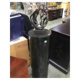 METAL AUSTIN SCULPTURE 1991, SIGNED W/ PEDESTAL