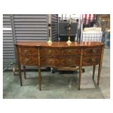 DREXEL  BUFFET W/ CONTENTS & CANDLE HOLDERS