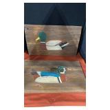 Duck paintings on wood