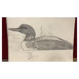 Famed Decoy Artist Brick Paulsonï¿½s  signed sketch