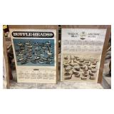 Decoy calendars 1973 & 1974-approx 30 x 20 in.