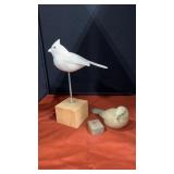 Unfinished decoy birds