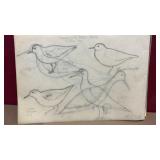 Famed Decoy Artist Brick Paulsonï¿½s  signed sketch