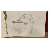 Famed Decoy Artist Brick Paulsonï¿½s  signed sketch