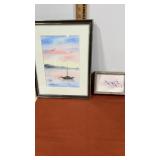 14ï¿½ X  12ï¿½ framed and matted watercolor  picture