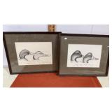 2   14.5 ï¿½ X 11.5ï¿½ framed and matted duck