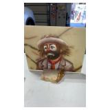 14' x 11' marble slate  clown picture with holder