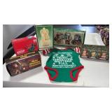Vintage Christmas ornaments , new lights,