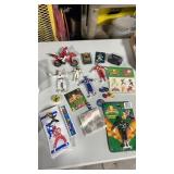 Lot of Power Ranger figures, temporary, tattoos,