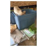 Tote of miscellaneous fabric