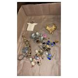 Broken jewelry lot and more