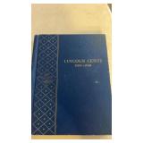Lincoln Cents book partially full
