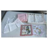 2 infant blankets w/some staining and more