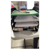 Black  deck top paper trays and more