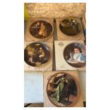 5 decorative Norman Rockwell plates all with COA