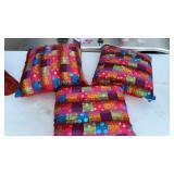 3 decorative throw pillows
