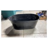 Large vintage, oval footed cast iron wash/cooking