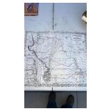 Black and white map of Nebraska and Kansas 1857