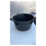 Cast iron pot with handle.  EW marking on bottom.