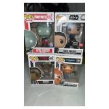4 new Funko pops