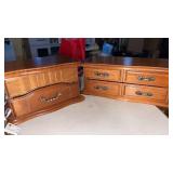 2 wooden dresser jewelry boxes