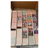 Large box of football cards. Some duplicates