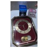 Heirloom quartz clock untested , ornament, and a