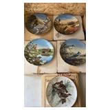 5 decorative bird plates all with he was COA