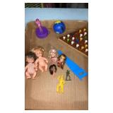 Miscellaneous toys, mini dolls, ball, and more